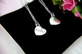 Sister Charm Necklace, Silver Sister Charm, Sister Charm, Heart Charm Necklace, Sister Gift, Mother's Day Gift, Personalized Gift, N270