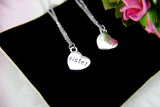 Sister Charm Necklace, Silver Sister Charm, Sister Charm, Heart Charm Necklace, Sister Gift, Mother's Day Gift, Personalized Gift, N270