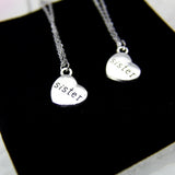 Sister Charm Necklace, Silver Sister Charm, Sister Charm, Heart Charm Necklace, Sister Gift, Mother's Day Gift, Personalized Gift, N270
