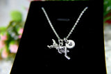 Grasshopper Necklace in Silver, N309