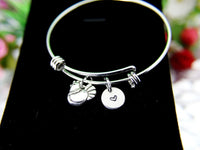 Silver Chicken Charm Bracelet, Chicken Charm, Animal Charm, Hen Charm, Farm Animal Charm, Farmer Gift, Pet Gift, Personalized Initial, B116