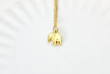 Elephant Necklace, Elephant Charm Necklace, Gold Elephant Charm, Animal Charm, Mother's Day Gift, Christmas Gift, Personalized Gift, N285