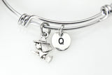 Training Witch Bracelet, Witch Bangle, Witch on Broomstick Charm, Witch Charm, Wizard Charm, Flying Witch Charm, Witch Riding Broom, B251
