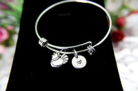 Silver Chicken Charm Bracelet, Chicken Charm, Animal Charm, Hen Charm, Farm Animal Charm, Farmer Gift, Pet Gift, Personalized Initial, B116