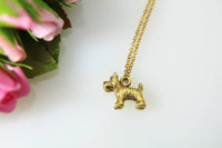 Terrier Necklace, Gold Terrier Dog Charm, Terrier Charm Necklace, Dog Breed Charm, Dog Charm, Animal Charm, Pet Gift, Christmas Gift, N408