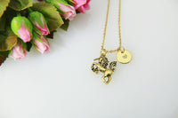 Gold Unicorn Charm Necklace, Gold Unicorn Charm, Unicorn Charm, Unicorn Lover Gift, Fantasy Jewelry, Personalized Gift, Christmas Gift, N499