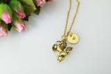 Gold Unicorn Charm Necklace, Gold Unicorn Charm, Unicorn Charm, Unicorn Lover Gift, Fantasy Jewelry, Personalized Gift, Christmas Gift, N499