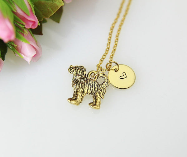 Gold Portuguese Water Dog Charm Necklace, Gold Dog Charm, Dog Charm, Animal Charm, Pet Gift, Personalized Gift, Christmas Gift, N502