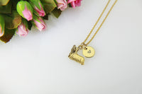 Gold Yorkshire Terrier Dog Charm Necklace, Yorkshire Terrier Dog Charm, Animal Charm, Pet Gift, Personalized Gift, Christmas Gift, N503