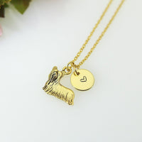 Gold Yorkshire Terrier Dog Charm Necklace, Yorkshire Terrier Dog Charm, Animal Charm, Pet Gift, Personalized Gift, Christmas Gift, N503