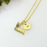 Gold Yorkshire Terrier Dog Charm Necklace, Yorkshire Terrier Dog Charm, Animal Charm, Pet Gift, Personalized Gift, Christmas Gift, N503