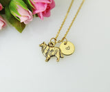 Gold Collie Charm Necklace, Gold Collie Charm, Collie Dog Charm Necklace, Dog Charm, Pet Gift, Personalized Gift, Christmas Gift, N507