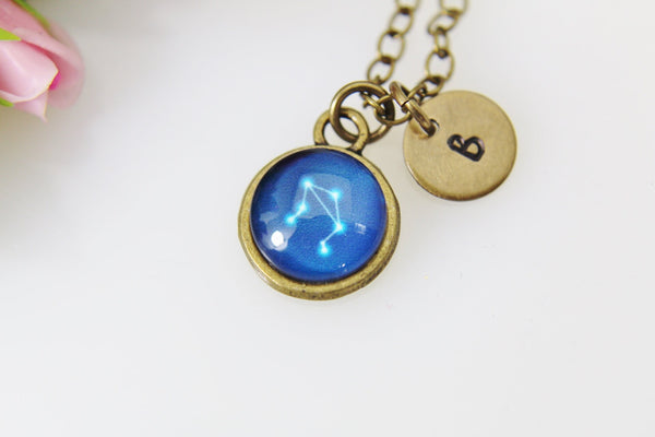 Bronze Libra Charm Necklace, Bronze Libra Charm, Libra Zodiac Charm, Libra Gift, Libra Jewelry, Personalized Gift, Christmas Gift, N509