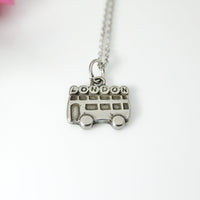 Best Christmas Gift, Double Decker Bus Necklace, Bus Charm, Double Decker Bus Jewelry, Bus Gift, Personalized Gift, Christmas Gift, N528