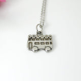 Best Christmas Gift, Double Decker Bus Necklace, Bus Charm, Double Decker Bus Jewelry, Bus Gift, Personalized Gift, Christmas Gift, N528