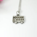 Best Christmas Gift, Double Decker Bus Necklace, Bus Charm, Double Decker Bus Jewelry, Bus Gift, Personalized Gift, Christmas Gift, N528