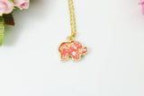 Gold Elephant Charm Necklace, N548