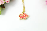 Gold Elephant Charm Necklace, N548