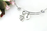 Training Witch Bracelet, Witch Bangle, Witch on Broomstick Charm, Witch Charm, Wizard Charm, Flying Witch Charm, Witch Riding Broom, B251