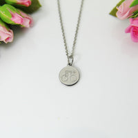 Stainless Steel Cycling Charm Necklace, Bicycle Charm, N581