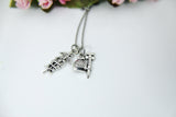 Silver Caduceus Charm Medical Syringe Charm Necklace, Caduceus Charm, Medical Syringe Charm, Personalized Gift, Christmas Gift, N760