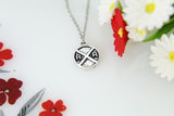 RR Necklace Gift, Railroad Crossing Necklace, Railroad Crossing Charm, RR Charm Necklace, RR Charm, Train Jewelry, Christmas Gift, N381