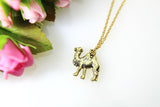 Camel Necklace, Gold Camel Charm, Animal Charm, Zoo Animal Charm, Egypt Charm, Africa Animal Charm, Zookeeper Gift, Christmas Gift, N404