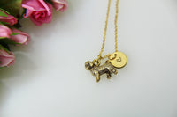 Shih Tzu Dog Necklace, Gold Shih Tzu Dog Charm Necklace, Shih Tzu Dog Charm, Dog Breed Animal Charm, Personalized Gift, Christmas Gift, N472