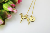 Greyhound Necklace, Gold Greyhound Charm Necklace, Greyhound Charm, Greyhound Jewelry, Pet Gift, Personalized Gift, Christmas Gift, N486