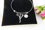 Silver Cheer Cheerleading Charm Bracelet, Cheerleader Charm, Personalized Customized Jewelry Gift, N922
