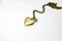 Heart Locket Pendant Necklace, Love Necklace, Keepsake Photo Frame Charm, Personalized Customized Jewelry Gift, L009