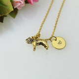Gold Bulldog Charm Necklace, Gold Bulldog Charm, Bulldog Charm, Animal Charm, Bulldog Jewelry, Personalized Pet Gift, Christmas Gift, N495