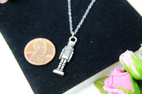 Silver Soldier Christmas Ballet Charm Necklace, Christmas Gift, N950