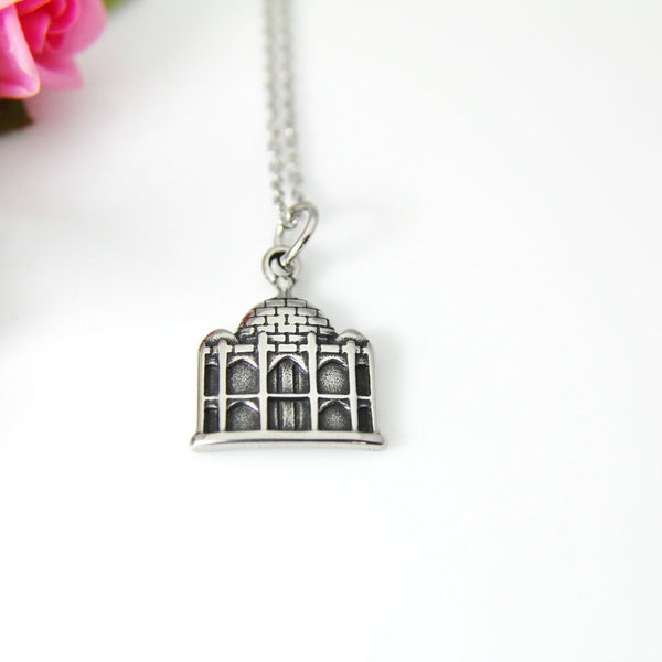 Best Christmas Gift, Stainless Steel Building Charm Necklace, Building Jewelry, Personalized Gift, Christmas Gift, N531