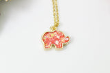 Gold Elephant Charm Necklace, N548