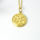 Gold Trinity Knot Charm Necklace, Celtic Triquetra Charm Necklace, Celtic Triquetra Irish Trinity Knot Charm, Christmas Gift, N569