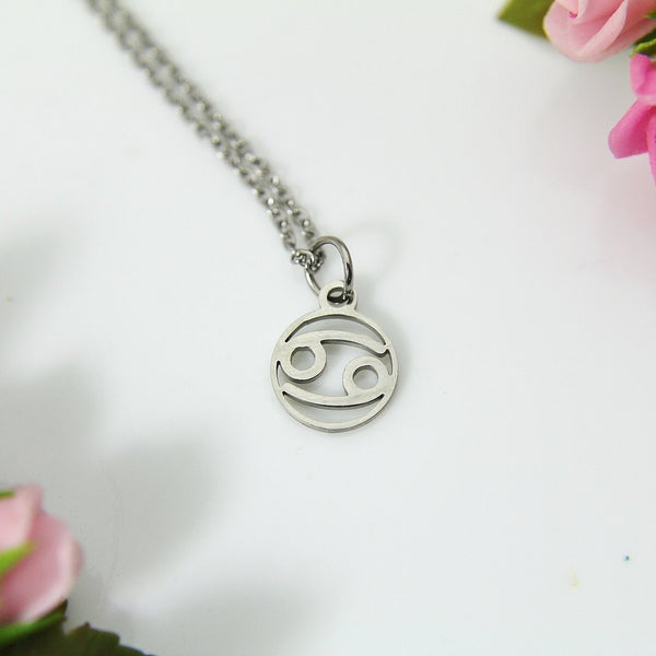 Stainless Steel Cancer Charm Necklace, Cancer Charm, Cancer Gift, Cancer Constellation Jewelry, Cancer Zodiac Charm, Christmas Gift, N579