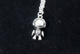 Silver Astronaut Charm Necklace, Astronaut Charm, Space Jewelry, Personalized Christmas Gift, N909