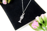 Silver Soldier Christmas Ballet Charm Necklace, Christmas Gift, N950