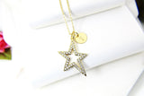 Gold North Star Necklace, Personalized Gift, G004