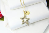 Gold North Star Necklace, Personalized Gift, G004