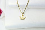 Princess Necklace, Gold Crown Charm, Girl Gift, Dainty Necklace, Delicate Minimal, Sister Gift, G046