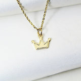 Princess Necklace, Gold Crown Charm, Girl Gift, Dainty Necklace, Delicate Minimal, Sister Gift, G046