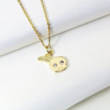 Halloween Necklace Gift, Gold Feather Charm, Dainty Necklace, Delicate Minimal Necklace, Sister Gift, G053