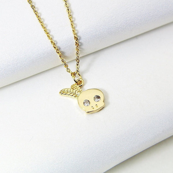 Halloween Necklace Gift, Gold Feather Charm, Dainty Necklace, Delicate Minimal Necklace, Sister Gift, G053