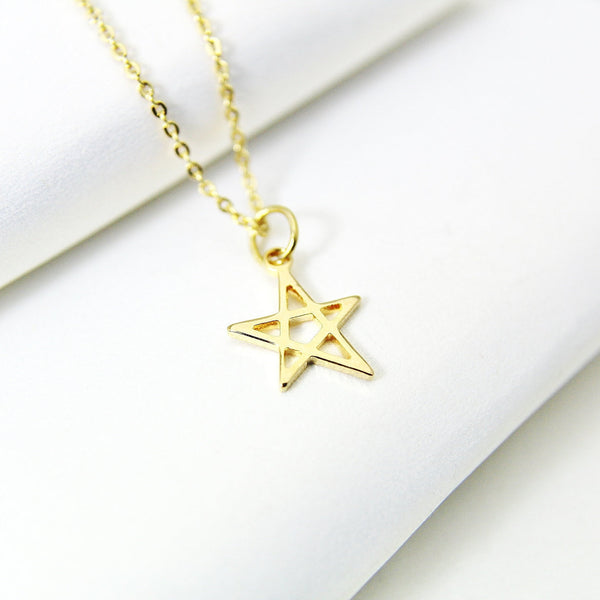 Star Necklace, Gold Star Necklace, Tiny Star Charm, Mothers Day Gift, Dainty Necklace, Delicate Minimal, Best Friend Gift Sister Gift G064