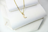 Moon Necklace, TINY Gold Crescent Necklace, Celestial Jewelry, Dainty Necklace, Delicate, Mothers Day Gift, Best Friend Sister Gift, G076