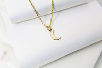 Moon Necklace, TINY Gold Crescent Necklace, Celestial Jewelry, Dainty Necklace, Delicate, Mothers Day Gift, Best Friend Sister Gift, G076