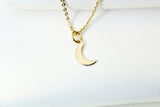 Moon Necklace, TINY Gold Crescent Necklace, Celestial Jewelry, Dainty Necklace, Delicate, Mothers Day Gift, Best Friend Sister Gift, G076