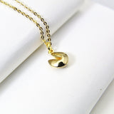 Fortune Cookie Necklace, Gold Cookie Necklace, Dainty Necklace, Delicate, Daughter Mothers Gift, Sister Gift, Best Friend Gift, G089